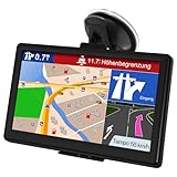 Jimwey GPS Navigationsgerät für Auto 2023 LKW Navi 7 Zoll Navigation für Auto PKW KFZ mit Europa UK 52 Karten, Lebenslang Kostenloses Kartenupdate, POI, Blitzerwarnung, Sprachführung Fahrspurassistent