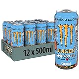 Monster Energy Mango Loco - koffeinhaltiger Energy Drink mit tropischem Fruchtgeschmack aus Mango, Guave und Ananas - in praktischen Einweg Dosen (12 x 500 ml)