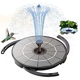 AISITIN Solar Springbrunnen für Außen Verbessert, 2,8W Solar Fontäne Pumpe mit Verschiedene Sprüh Effekten, Solar Teichpumpe mit Batterie, Solarbrunnen für Draussen für Garten,Teich, DIY Wasserspiel