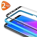 Bewahly Schutzfolie für Samsung Galaxy S9 Plus [2 Stück], Ultra Dünn Panzerfolie HD Displayschutzfolie 9H Härte Glas Folie Curved Full Screen mit Positionierhilfe für Samsung Galaxy S9 Plus - Schwarz