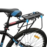 Fahrrad Gepäckträger Einstellbare Aluminiumlegierung mit Reflektor für 24-29 Zoll MTB, Schnellverschluss und Montage,Maximalbelastung 50kg