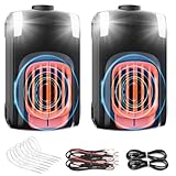Kwoxet Marderschutz Auto, 2PCS Ultraschall Marderschreck,USB& interne Fahrzeugverkabelung mit 4 Blinklichtern, mit Variabler Frequenz,Garten,Dachboden,PKW, LKW & Wohnmobile