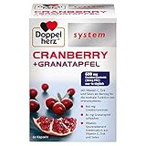 Doppelherz system CRANBERRY + GRANATAPFEL – Vitamin C, Zink und Selen als Beitrag für die normale Funktion des Immunsystems – 60 Kapseln