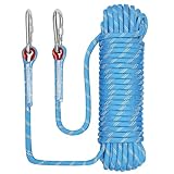 NorthPada 10 mm x 10 Meter Seil Kletterseil Schiffsseil Ankerseil Bootsseil Abseilseil Schwimmseil Baumschaukelseil Statisches Segelboot-Tauwerk Blau