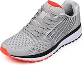 WHITIN Unisex Sportschuhe Damen Herren Turnschuhe Laufschuhe Sneakers Männer Walkingschuhe Gymnastikschuhe Modisch Bequem Joggingschuhe Fitness Schuhe Hellgrau Größe 42