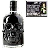 Schwarzer Absinth Hamlet Hardcore Black | Mit Wermut / Thujon | 69% | Totenkopf Flasche | (1x 0,5 l)