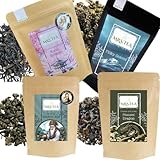 Mrs. Tea Oolong Tee-Sortiment: Halimun Jade, Korea Blossom, Milky Oolong, China Muscatel Dragon, 4 Oolong Tees aus China, Korea und Indonesien, halbfermentierter Tee für Teezeremonie, Gong Fu Cha