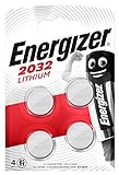 Energizer CR2032 Batterien, Lithium Knopfzelle, 4 Stück