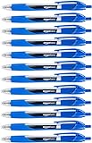 Amazon Basics - Druckgelschreiber, feine Spitze, 12 Stück, Blau