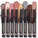 Eyeshadow Stick, 8 Farben Matte & Creamy Eyeshadow Stick Set, Hochpigmentierter Glitter Shimmer Eye shadow Pencil,Weicher Cremiger Glitter Eye Mkeup Pen,Wasserdichtes Langlebiges Lidschatten (B)
