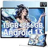 OUKITEL OKT3 Tablet Android 13, 15GB RAM + 256GB ROM Gaming PC mit Touchstift, 10,5 Zoll, 8250mAh Akku 1920 * 1200 FHD Tablets, Widevine L1/Octa-Core/Dual SIM LTE/5G WiFi/BT5.0/GPS-Grau