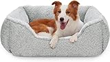 JOEJOY Hundebett Mittelgroße Hunde, Hundekorb Flauschig, Hundebett Waschbar, rutschfest Hundebetten, Plüsch Hundesofa, Haustierbett für Kleine und Mittlere Hunde und Katzen, 63x53x20cm