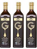 Elasion Gold Natives Olivenöl Extra – 3 × 1 L Flasche – 100 % Koroneiki-Oliven aus Kreta – kaltgepresst, ungefiltert, extra nativ – Premium-Qualität aus Griechenland