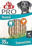 8in1 Pro Dental Twisted Sticks - gesunde Kaustangen für Hunde zur Zahnpflege, 35 Stück