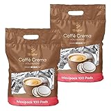 Tchibo Kaffeepads Vorratspack Maxipack, Caffè Crema vollmundig, 200 Stück – 2x 100 Pads (Kaffee, ausgewogen und vollmundig), nachhaltig, geeignet für Senseo Maschinen