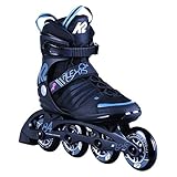 K2 Skates Damen Inline Skates ALEXIS 84 SPEED ALU, black - steel blue, 30D0270.1.1.095
