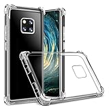 Hually Hülle für Huawei Mate 20 pro Hülle, Crystal Clear Case Cover, Kratzfest Durchsichtige Silikon Slim Handyhülle für Huawei Mate 20 pro Hülle