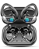 Bluetooth Sport-Kopfhörer, 50 Stunden Bluetooth 5.4 HiFi Stereo, kabellose Kopfhörer mit Geräuschunterdrückung, Bluetoth-Kopfhör Schnellladung USB-C, IP7 wasserdicht, Laufen, Fitnessstudio, Laufen