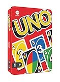 Mattel Games UNO-Kartenspiel, mit 112 Karten in hochwertiger Metallbox, exklusive Sammlerdose, Gesellschaftsspiel, Spielzeug ab 7 Jahren, HGB63