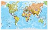 Riesige Weltkarte - Politischen Weltkartenposter - Laminiert - 119 x 84 cm - Maps International