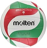 Molten V5M2000 Top Training Volleyball Gr. 5 Ball,Weiß/Grün/Rot,5