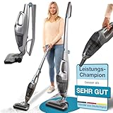 2in1 Boden- & Handstaubsauger Stielstaubsauger rollierende Bürsten kabellos beutellos, Akku Staubsauger