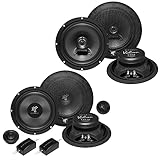 Mediadox Front/Heck 16,5cm/165mm Auto Lautsprecher/Boxen/Speaker Komplett-Set von Hifonics kompatibel für Volvo (III)