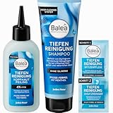 Tiefenreinigung Bundle (3-teilig) - Shampoo Tiefenreinigung (250 ml) + Kopfhautpflege Peeling Tiefenreinigung (150 ml) + Tiefenreinigung, Spitzenpflege & Ansatzreiniger (2x8 ml) + PurLife Sticker