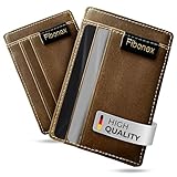 Fibonex Magic Wallet Leder Portemonnaie mit Münzfach – Slim Geldbörse für Herren & Damen – Hochwertiges Echtleder – Smartes Design für Karten, Scheine & Münzen Portmonee Kartenetui