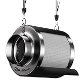 Hon&Guan Aktivkohlefilter Grow 150mm X 200mm, Kohlefilter mit 38mm Dickes RC48 Leichtes Carbon für Geruchskontrolle, Geruchsentfernung Luftwäscher für Rohrventilator, Growzelte, Growbox