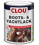 CLOU Boots- & Yachtlack: Hochglänzender Lack zur Pflege von Holz und Holzwerkstoffen im Außenbereich wie Sportboote, Möbel und Böden, farblos, 2,5L