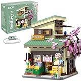 CaDA C66015W Japanisches Kitty`s Grocery Klembausteine ​​​​Technik, 921 Teile MOC Street View Serie Haus, modularer Hausbaustein-Modellsatz für Jugendliche und Erwachsene