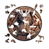 Mechanisches Drachenholzpuzzle-150-teiliger -Kut-Jigsaw | Kompliziertes tierisches Puzzle für Erwachsene, DIY-Woodcraft-Modell, einzigartiges Geschenk für Puzzle-Enthusiasten