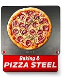 OLEEK Pizzastahl für Backofen – Metall-Backstähle für den Ofen – Pizzastahl 40,6 x 34 cm – Pizzastein aus Stahl für den Ofen – Backstähle Pro Pizza – Backstein für den Ofen