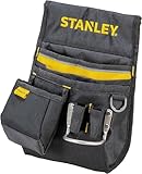 Stanley Gürteltasche Werkzeuggürtel (24x6x15.5cm, 600 Denier Nylon, mit 2 Nageltaschen, 1 Hammerhalter und 1 Bandmaßtasche, leicht zugängliche Fächer)