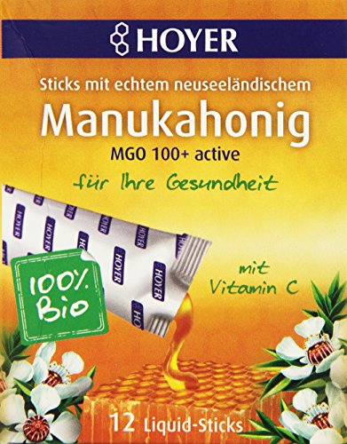 Hoyer Bio Manukahonig Liquid-Sticks MGO 100+active, 12 Sticks, 96 g