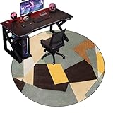 SOSTAG 150 cm Bürostuhl Unterlage, Schreibtischstuhl, Kratzfest, Runde Stuhlmatte für Home Office, Teppich - Bodenschutzmatte, rutschfest Computerstuhl Teppiche für Parkett und Hartböden