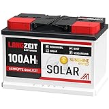 Solarbatterie 100Ah 12V Wohnmobil Boot Wohnwagen Camping Schiff Batterie Solar