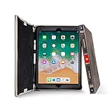 Twelve South BookBook für iPad Pro (10,5 Zoll) , Gebundene Ledertasche, Pencil Holster und Staffelei für iPad Pro + Apple Pencil (Braun)