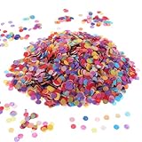 AOZUO 6000 Stück Runde Konfetti, 1 cm/0,39 Zoll Streudeko Bunt Groß Mehrfarbig für Geburtstag Hochzeit Valentinstag Baby Dusche (Farbe)