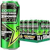 Rockstar XD Power Waldmeister Boost - Koffeinhaltiges Erfrischungsgetränk für den Energie Kick, EINWEG (12x 500ml)