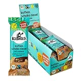 koawach Schoko Energy Koffein Riegel – 12 x 35g Vegan Bio Fairtrade Energieriegel Schokoriegel Power Bar perfekt für Radsport Wandern (Erdnuss Karamell)