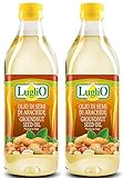 Erdnussöl 2 Liter (1 Liter, 2er Pack) Speiseöl für eine Gesunde Ernährung Von Olio Luglio