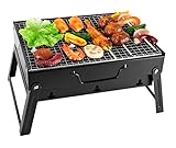 Holzkohlegrill BBQ Grills Klappgrill Tischgrill Tragbarer Reisegrill Outdoor Picknick Campinggrill -35cm x 27cm x 19.5cm