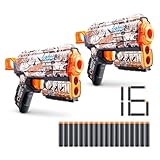 XSHOT Skins Flux Blaster Sonic Retro, Sonic The Hedgehog Design with 16 Darts, Easy Reload, Air Pocket Dart Technology, Toy Foam Blaster for Kids, Teens and Adults (2 Blasters, 16 Darts)