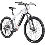 ZÜNDAPP Z898 E-Bike E Mountainbike 27,5 Zoll Pedelec 170-190 cm Hardtail MTB 10 Gang Elektro Fahräder Scheibenbremsen (weiß/rot, 48 cm)