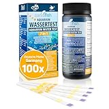 sanafish Aquarium Wassertest 7 in 1. 100 Teststreifen in Dose. Wasserqualität in Teich und Aquarium prüfen.