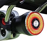Monkey Home Fahrrad Smart Rücklicht, Bremsaktiviertes Rücklicht, Auto On/Off, Ganz aus Aluminium, wasserdicht, USB wiederaufladbar, Stvzo Standard, Radfahren Sicherheit Zubehör