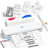 Phomemo M834 Thermodrucker A4, Mobiler Drucker A4 für Unterwegs Kompatibel mit Android und iOS, Tragbare Drucker Unterstützt A4 Thermopapier für Büro, Schule, Zuhause, Unternehmen und Unterwegs