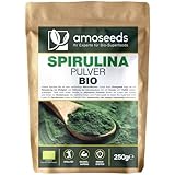 Spirulina Pulver BIO 250 g | Natürlich & Rein | Reich an Proteinen und Eisen | Energie, Sport, Immunsystem | Ohne Gentechnik, ohne Zusatzstoffe | Spitzenqualität